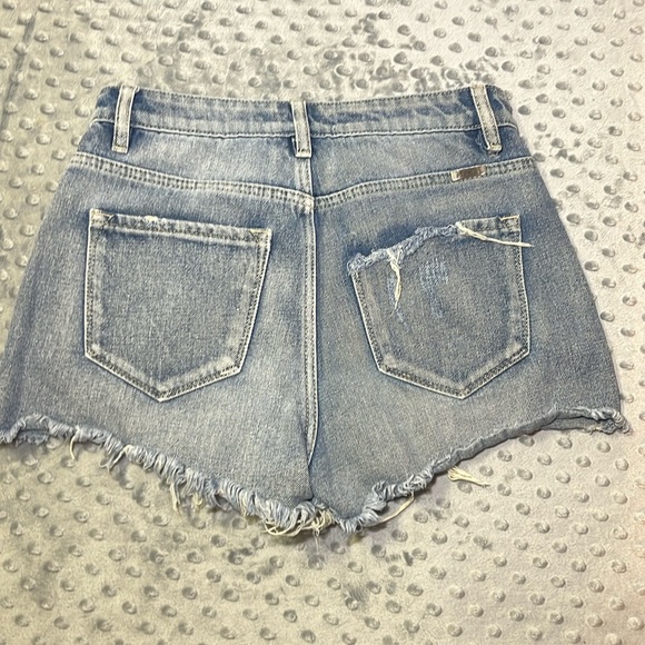 KanCan Denim Frayed cut off Shorts Small - Picture 2 of 6